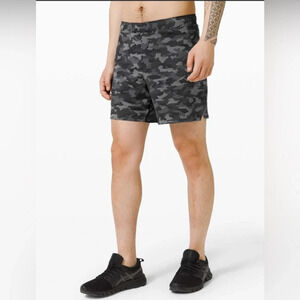 Lululemon Surge Short *Liner 6" Variegated Mesh Camo Black size M